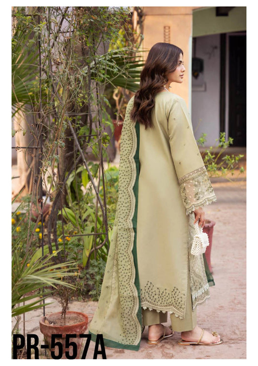 Luxury Embroidered Lawn 3PC-ZR102