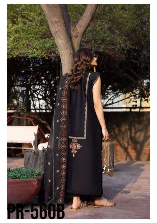 Luxury Embroidered Lawn 3PC-ZR111