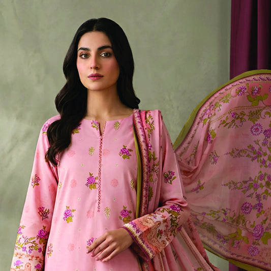 Digital Printed 3PC Lawn Suit-ZR118