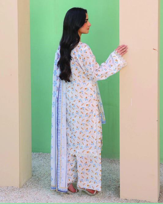Printed Lawn 3PC-Stitched