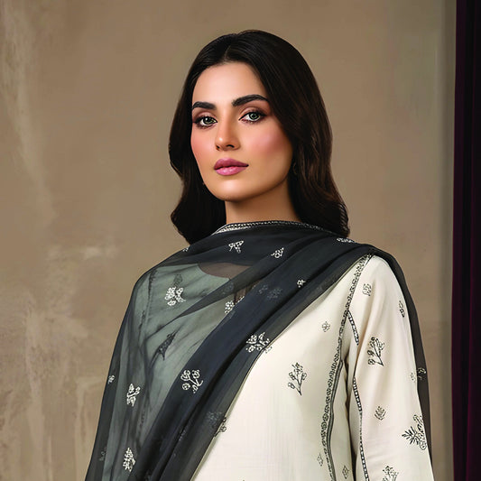 Digital Printed 3PC Lawn Suit-ZR119