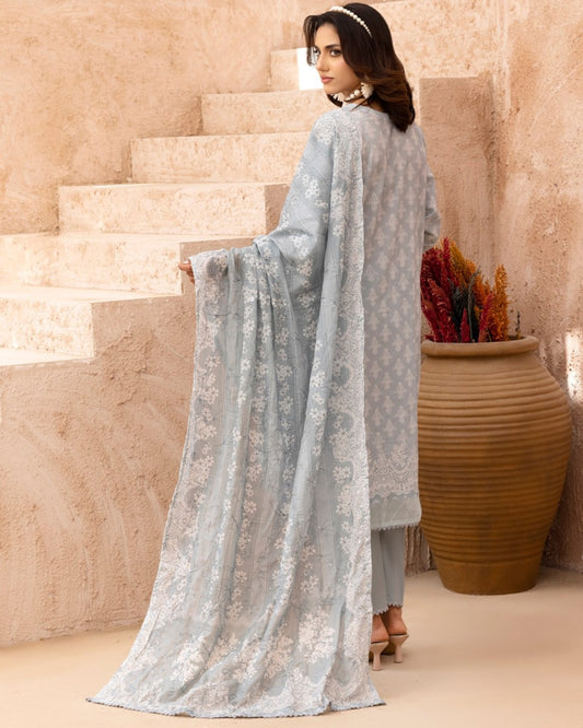 Embroidered Lawn 3PC Suit-ZR053