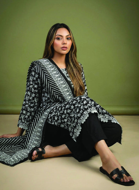 Digital Printed Lawn 3 PC Suit-ZR129