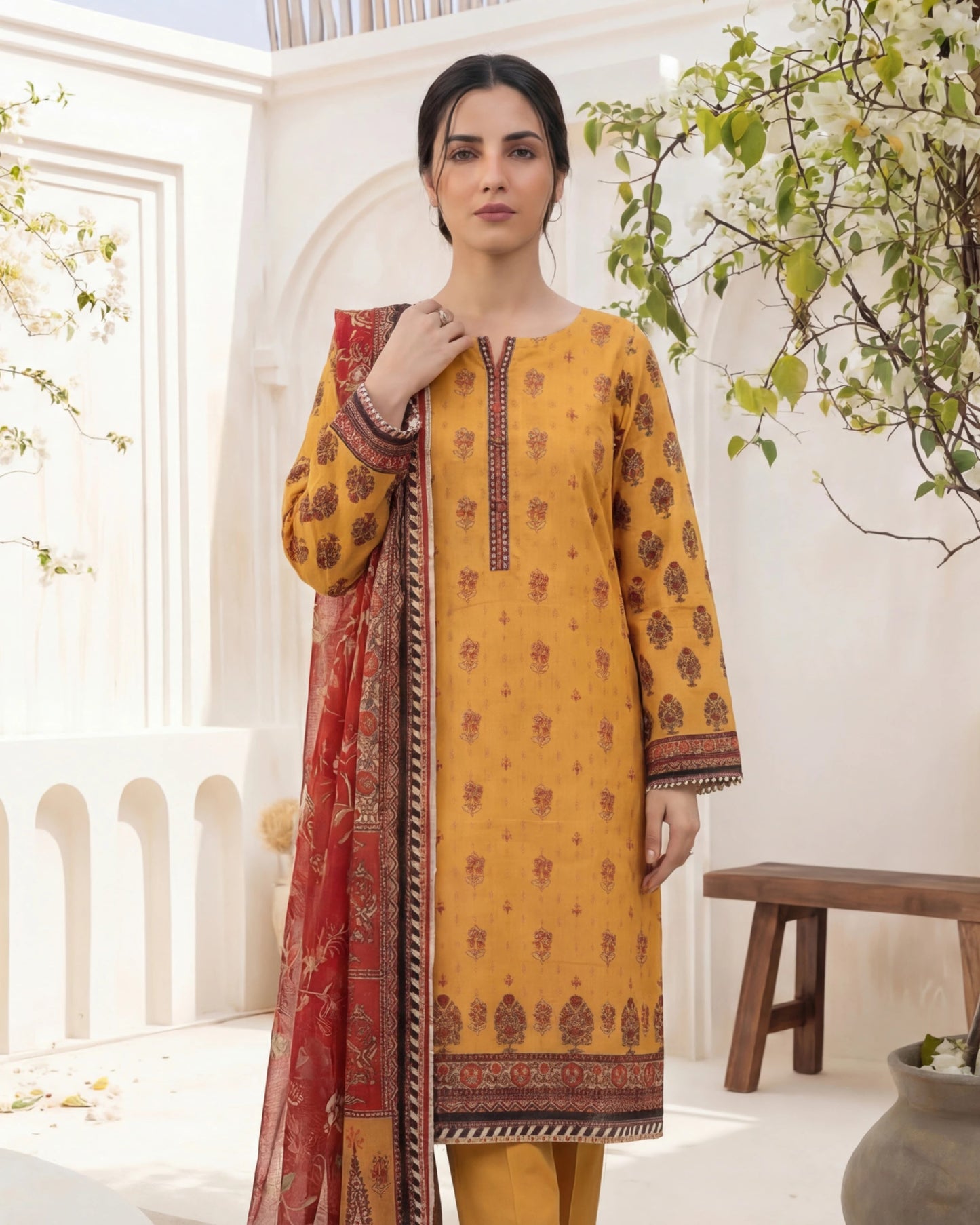 Printed Lawn 3PC-ZR038