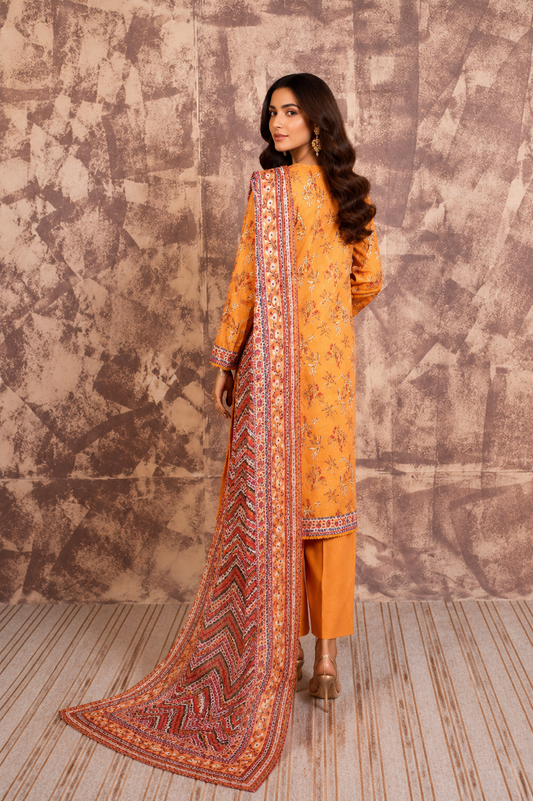 Printed Lawn 3PC Suit | Unstitched-ZR214