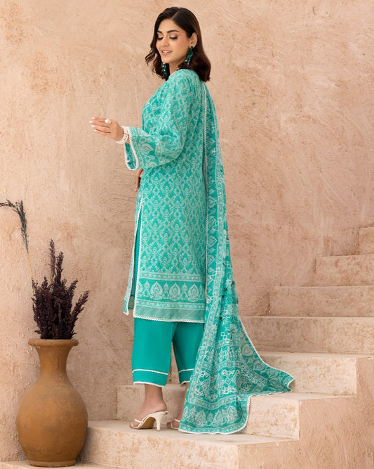 Embroidered Lawn 3PC Suit-ZR055