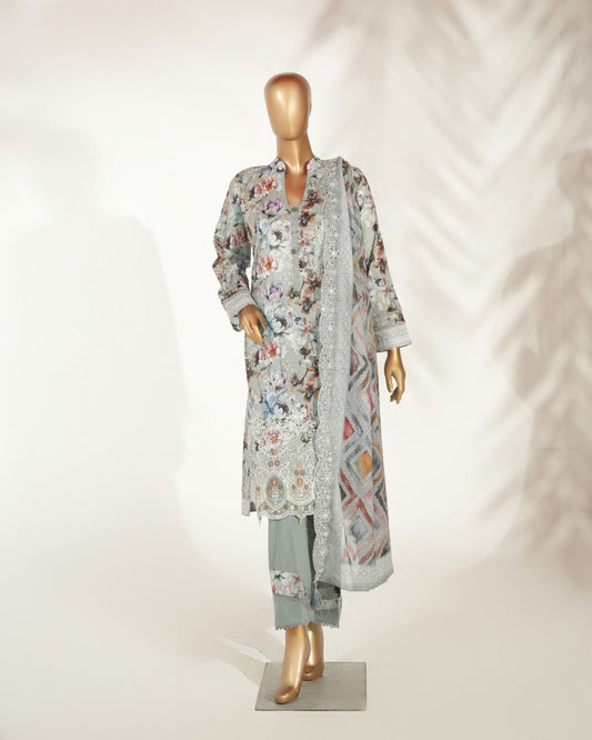 Embroidered Lawn 3PC Suit-ZR064