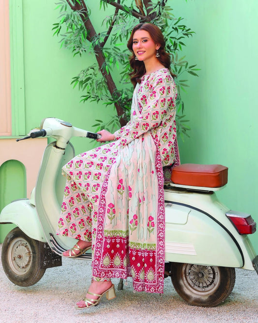 Printed Lawn 3PC-Stitched