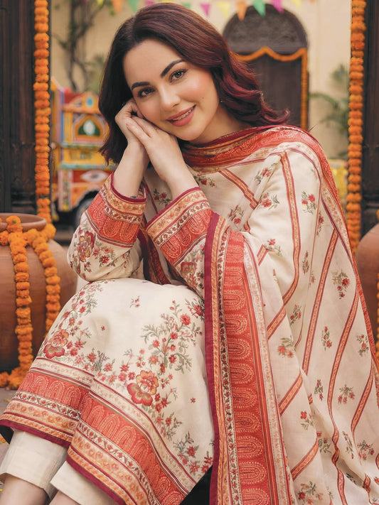 Printed Lawn 3PC-ZR047