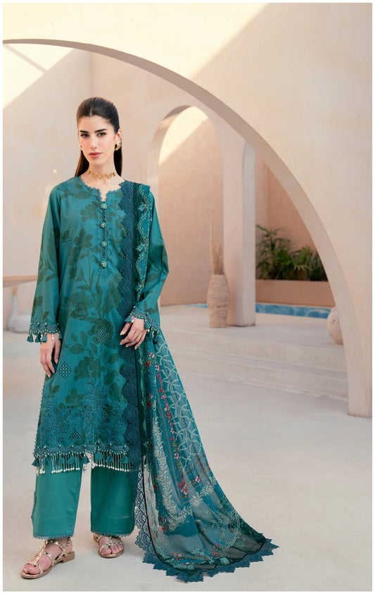 Embroidered Lawn 3 PC-ZR157