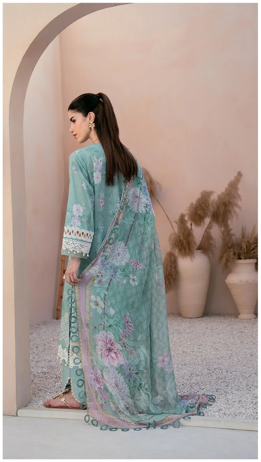 Embroidered Lawn 3 PC-ZR159