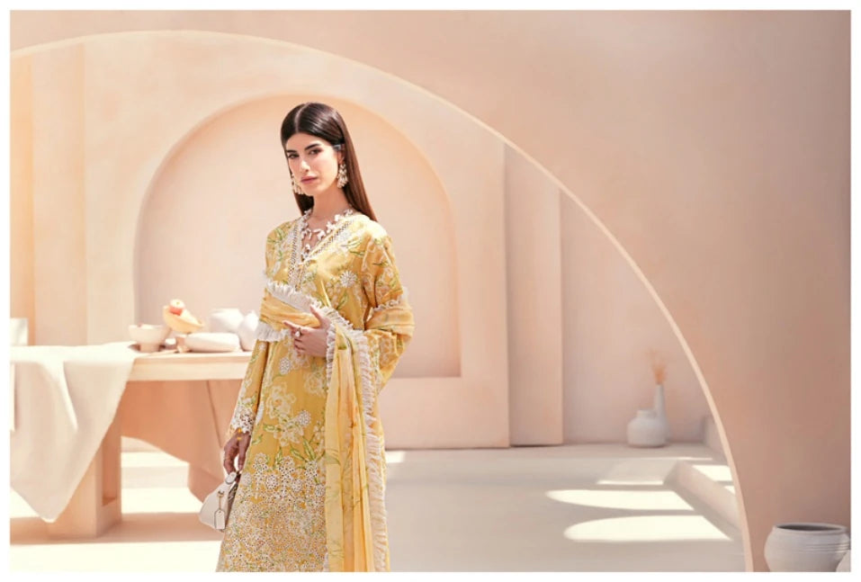 Embroidered Lawn 3 PC-ZR163