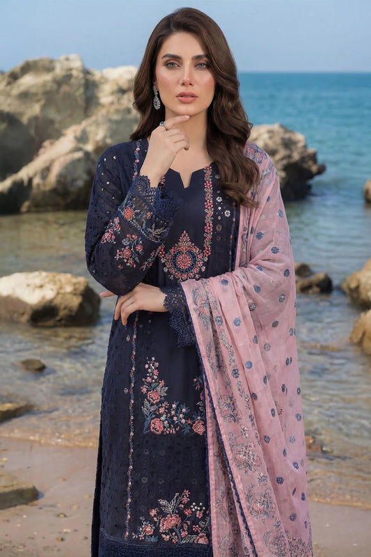 Embroidered Lawn Unstitched Suit - 3PC