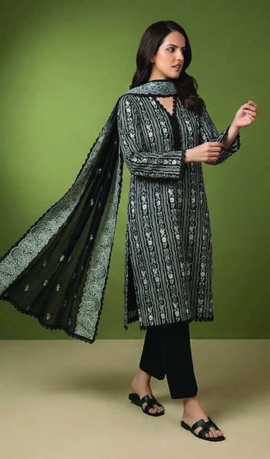 Digital Printed Lawn 3 PC Suit-ZR126