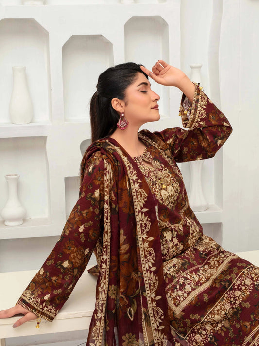 Digital Printed Lawn 3PC-ZR168