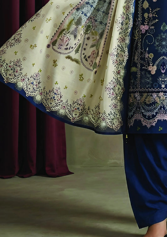 Digital Printed 3PC Lawn Suit-ZR115