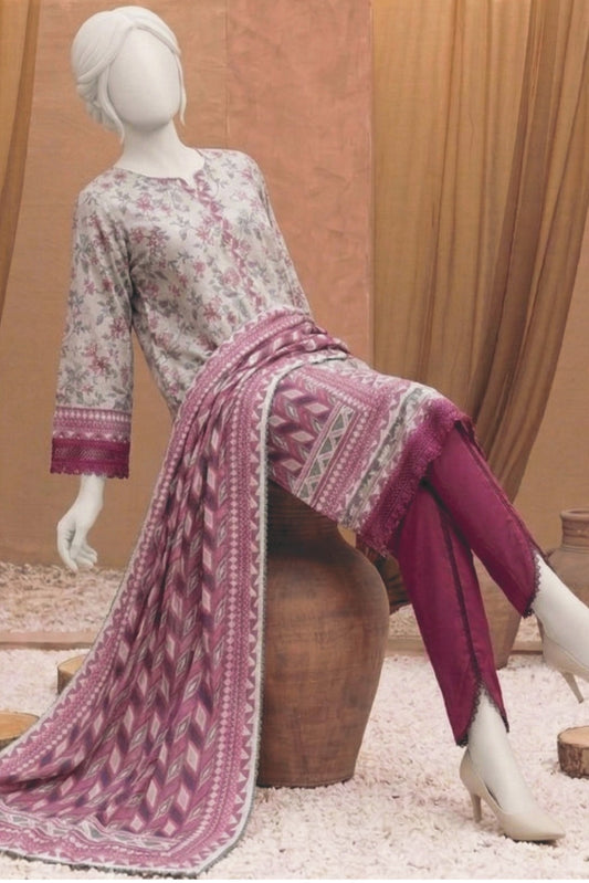 Printed Lawn 3PC Suit-ZR085