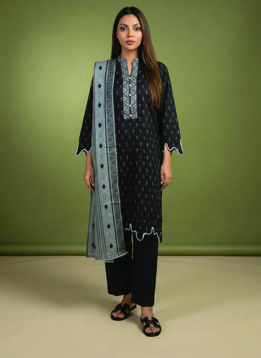 Digital Printed Lawn 3 PC Suit-ZR131