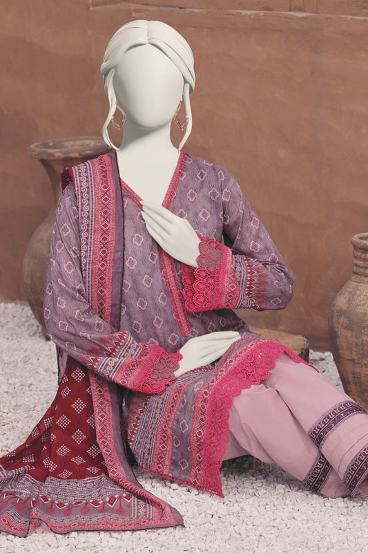 Printed Lawn 3PC Suit-ZR086