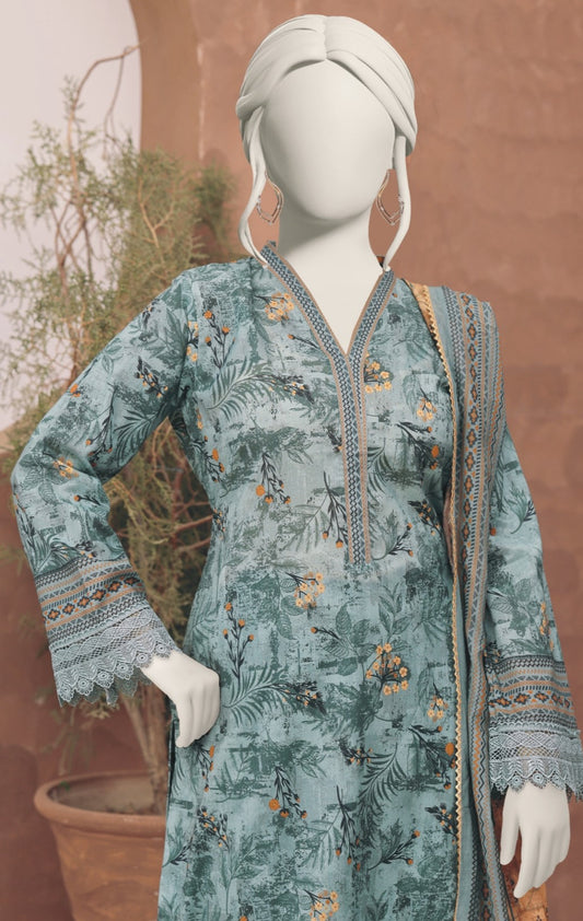 Printed Lawn 3PC Suit-ZR087