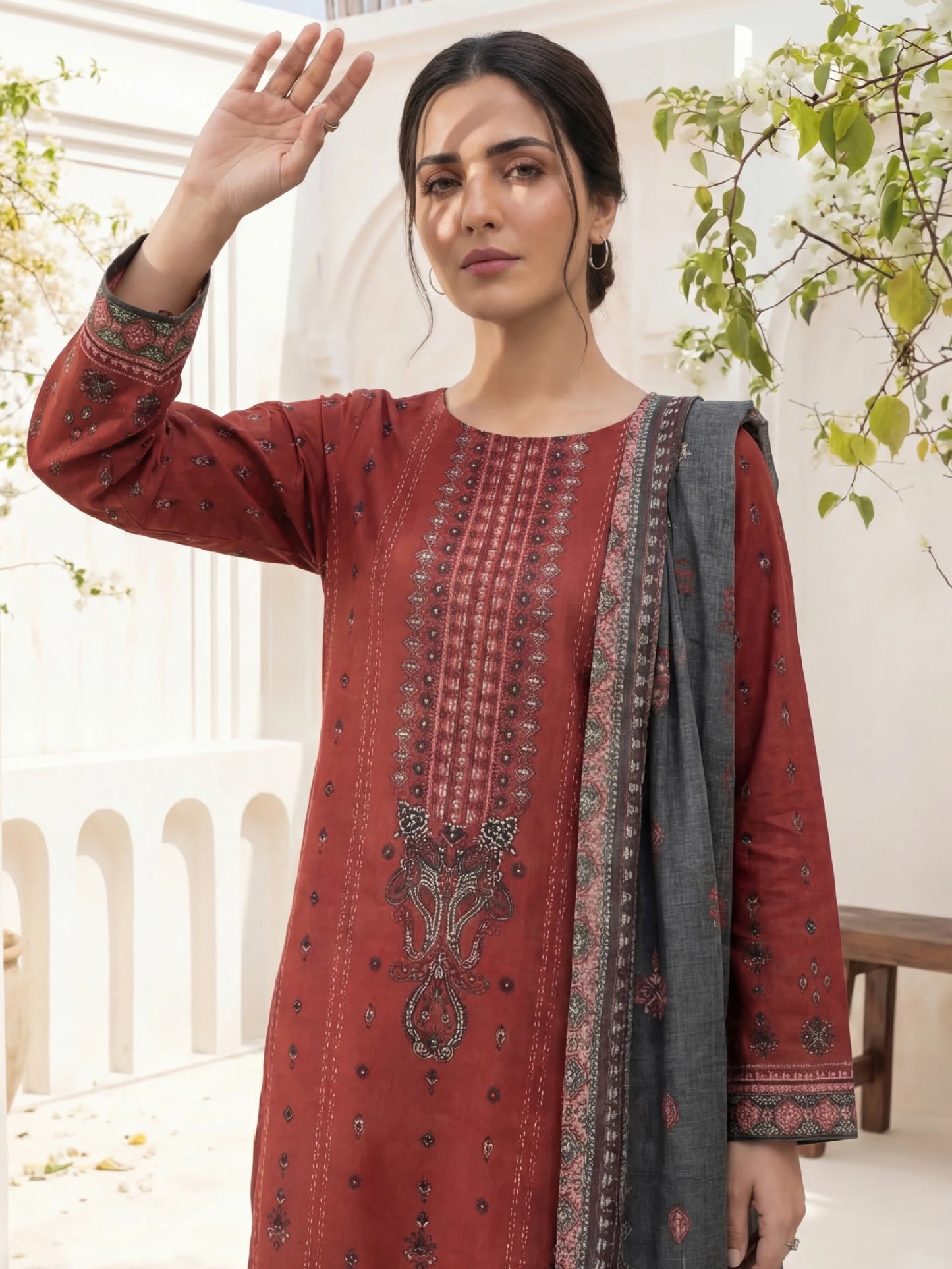 Printed Lawn 3PC-ZR037