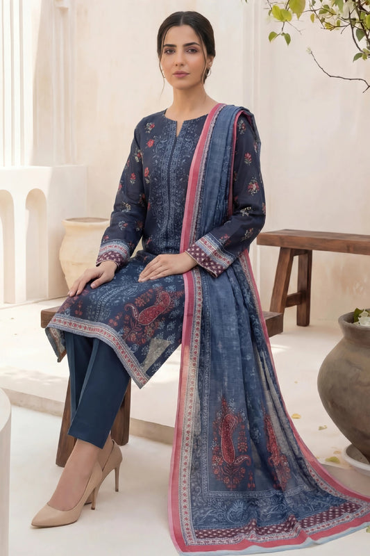Printed Lawn 3PC-ZR035