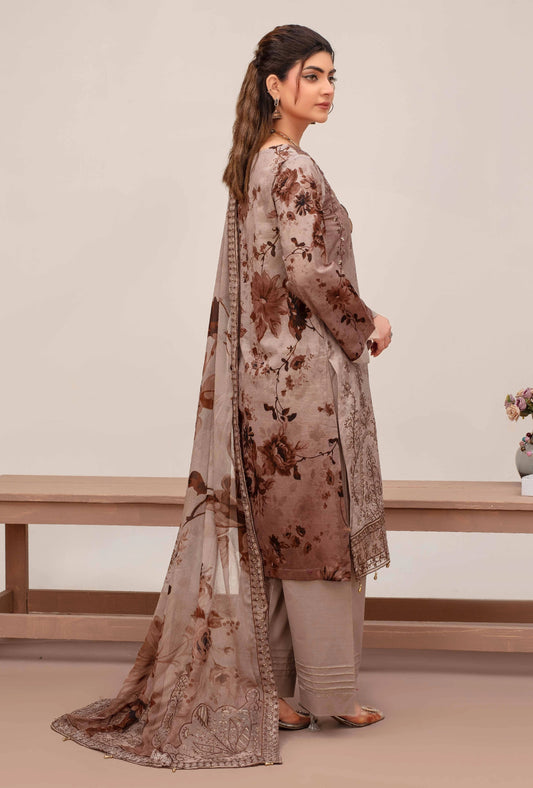 Embroidered Lawn 3PC Suit-ZR147