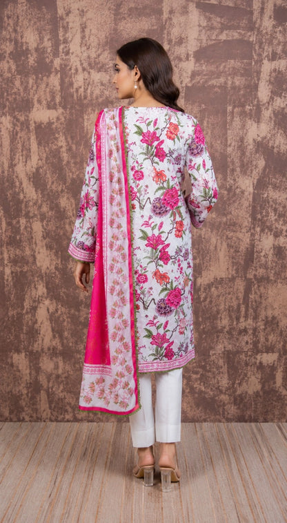 Printed Lawn 3PC Suit | Unstitched-ZR210