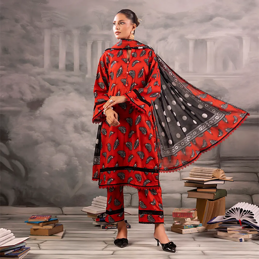 Digital Printed Lawn 3PC-ZR009