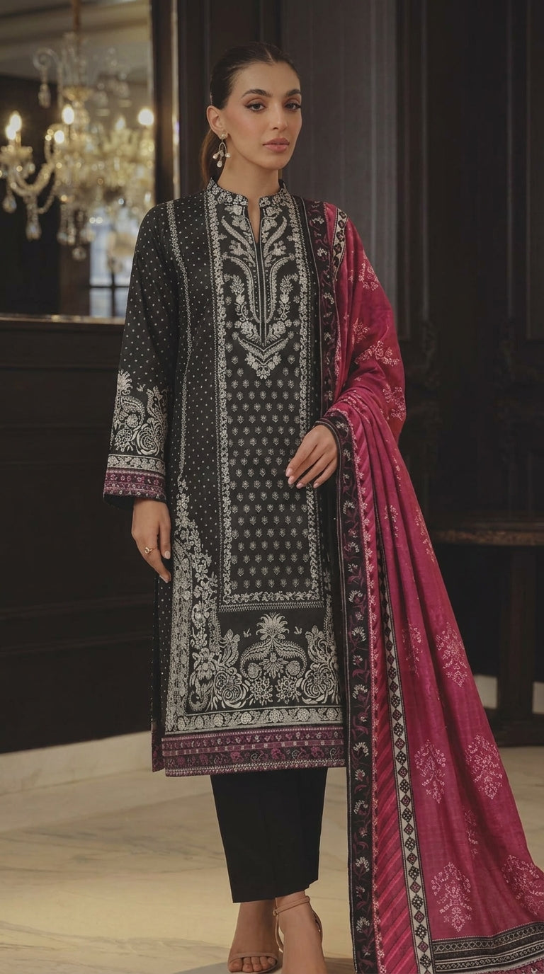 Fancy Printed Lawn 3PC-ZR221