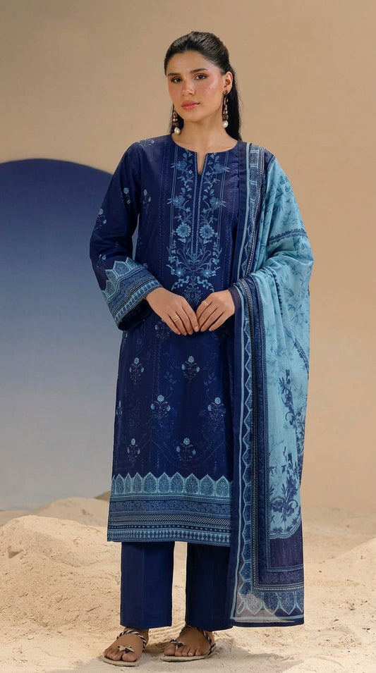 Fancy Printed Lawn 3PC-ZR224