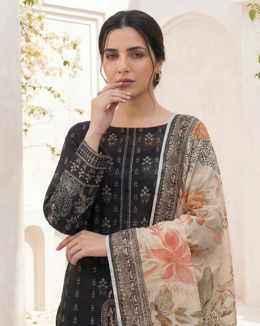 Printed Lawn 3PC-ZR036