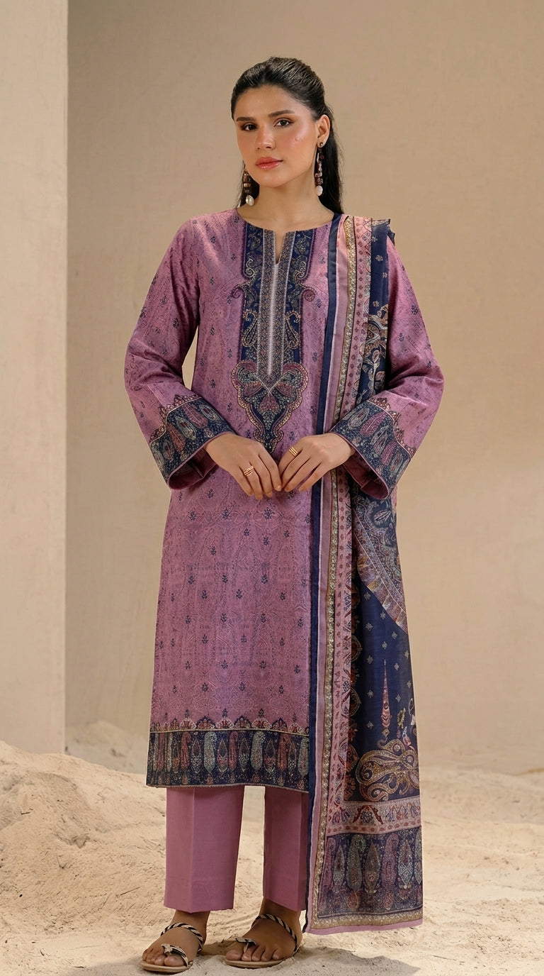 Fancy Printed Lawn 3PC-ZR225