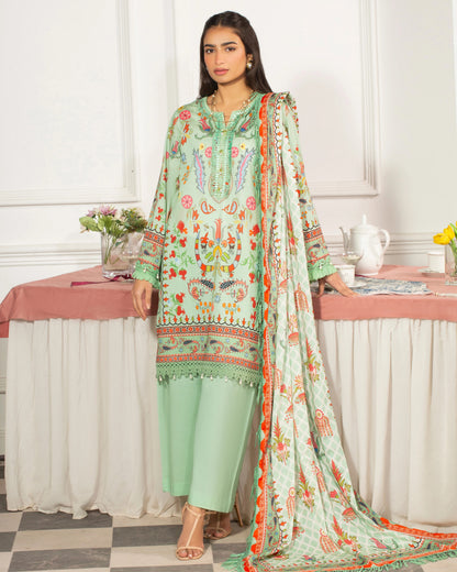 Premium Printed Lawn 3PC Suit-ZR021