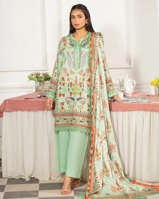 Premium Printed Lawn 3PC Suit-ZR021