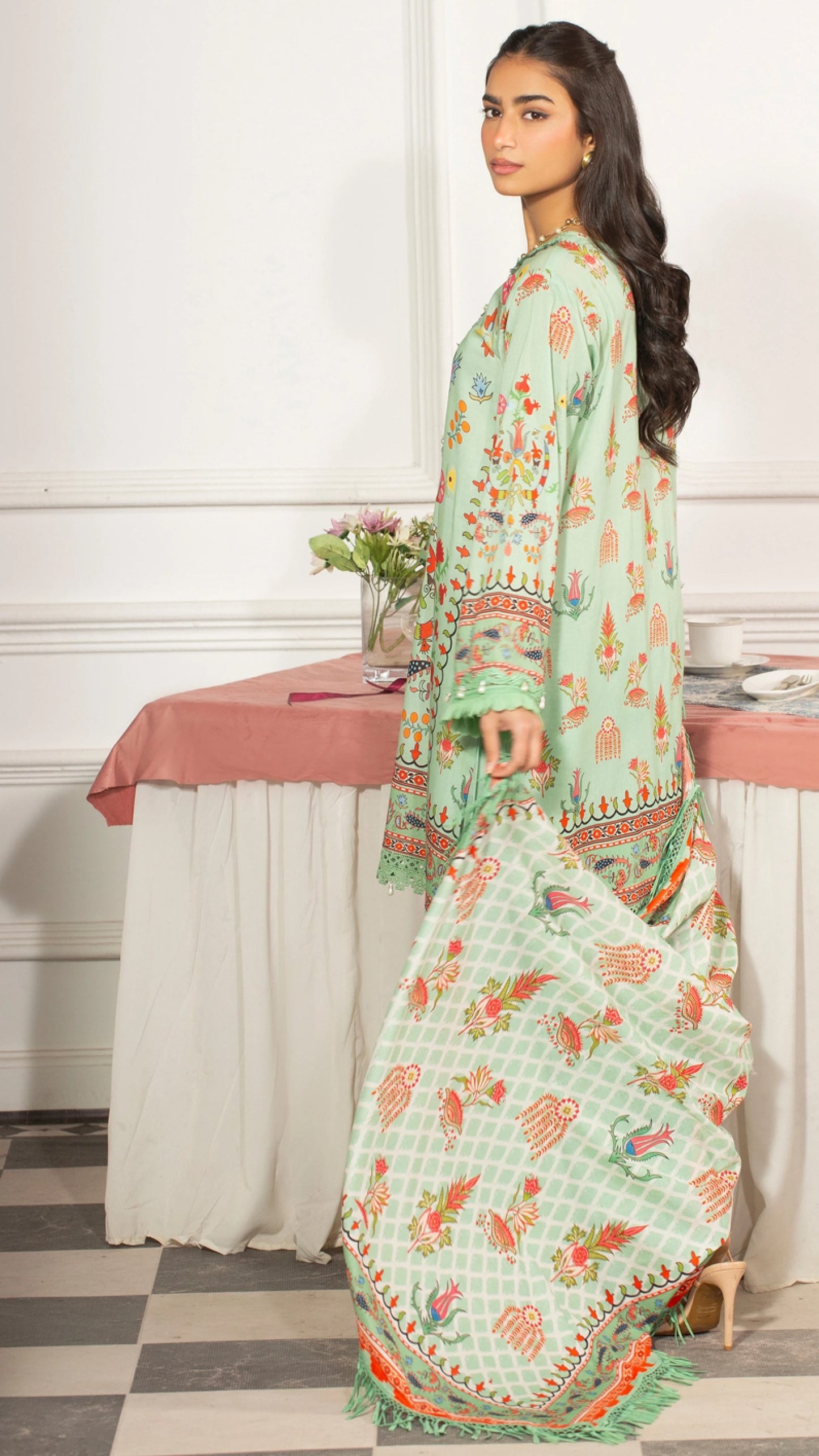 Premium Printed Lawn 3PC Suit-ZR021