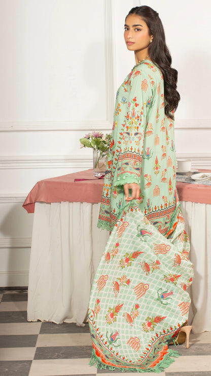 Premium Printed Lawn 3PC Suit-ZR021