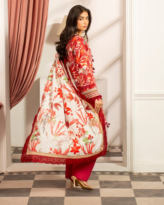 Premium Printed Lawn 3PC Suit-ZR012