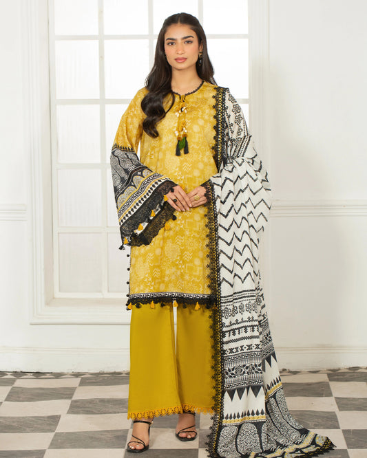 Premium Printed Lawn 3PC Suit-ZR014