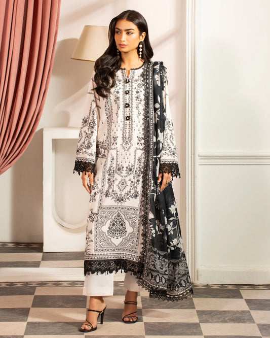 Premium Printed Lawn 3PC Suit-ZR017