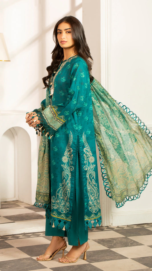 Premium Printed Lawn 3PC Suit-ZR020