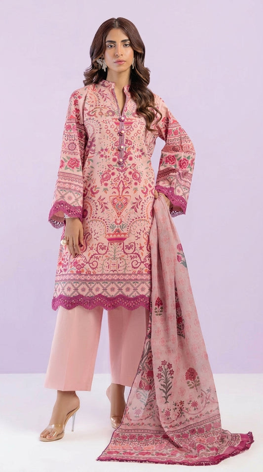 Printed Lawn 3PC | Unstitched-ZR237