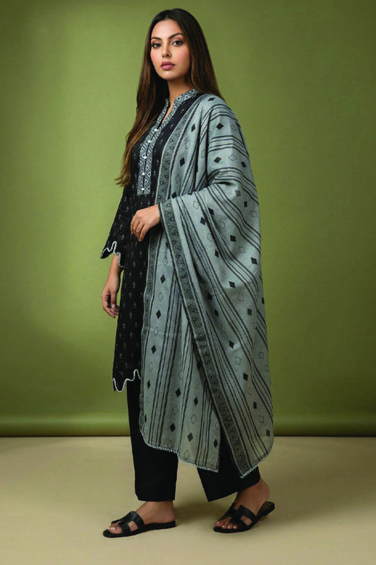 Digital Printed Lawn 3 PC Suit-ZR131