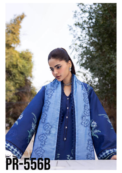 Luxury Embroidered Lawn 3PC-ZR099