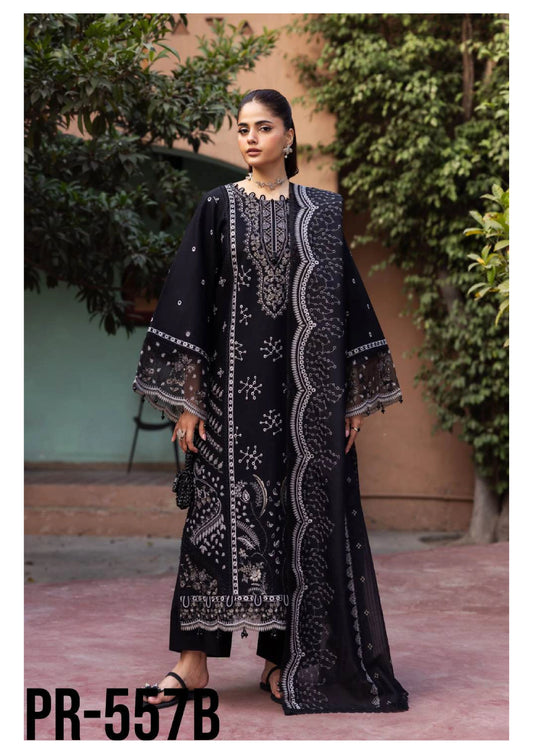 Luxury Embroidered Lawn 3PC-ZR105