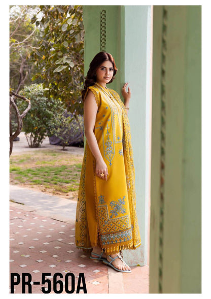 Luxury Embroidered Lawn 3PC-ZR110