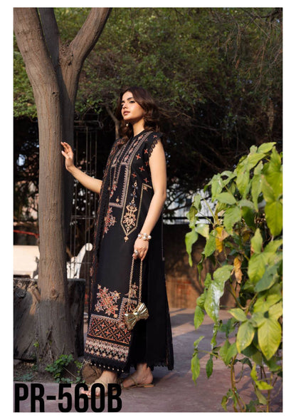 Luxury Embroidered Lawn 3PC-ZR111