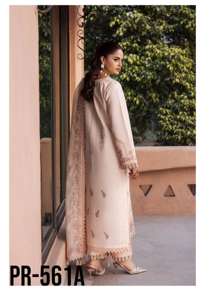 Luxury Embroidered Lawn 3PC-ZR112