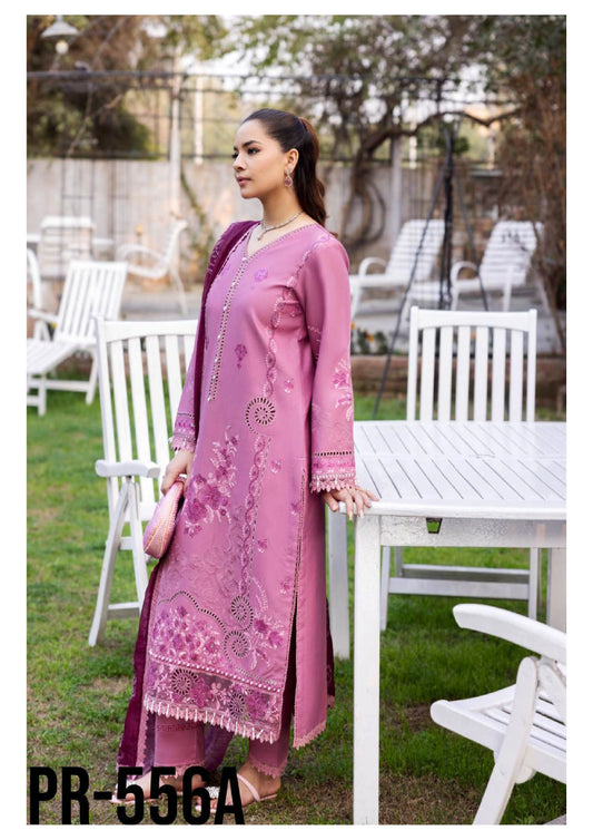 Luxury Embroidered Lawn 3PC-ZR113