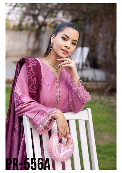 Luxury Embroidered Lawn 3PC-ZR113